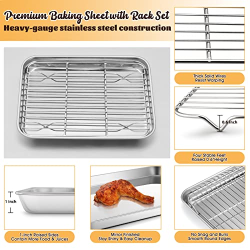 Metal Toaster Oven Tray Set (10.5"x8.3")