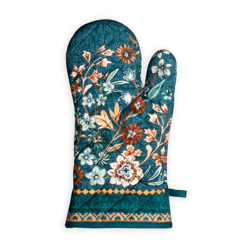 Maison d'Hermine Oven Gloves 100% Cotton Oven Mitt (048 - Luxury Loft - Dark Teal / 7.5" x 13" (Oven Mitt))