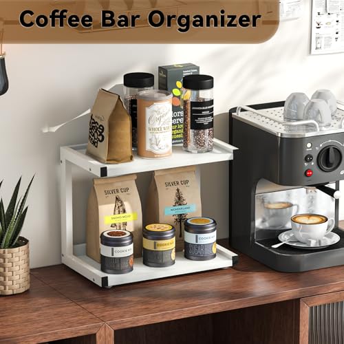 Kitchen Counter Shelf Organizer (White / Small)