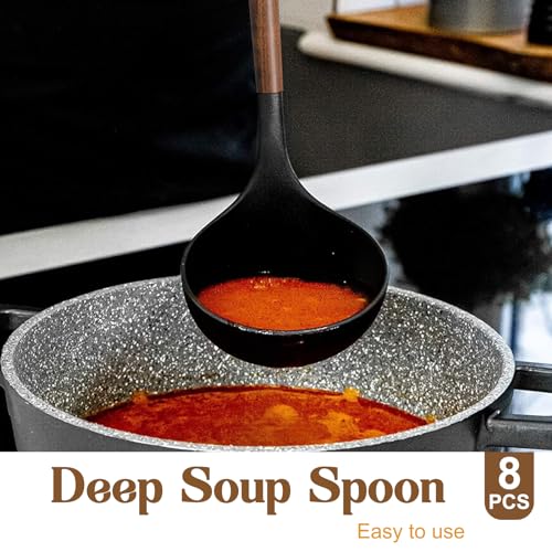 Silicone Cooking Utensil Set (Black)