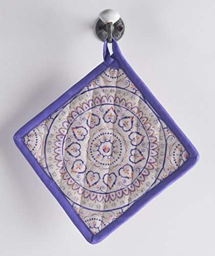 Pot Holders 100% Cotton Potholders (090 - Mandala / 8" x 8" (Pot Holder Pack of 1))