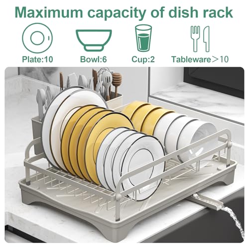 Dish Drying Rack (1 Tier - Grey)