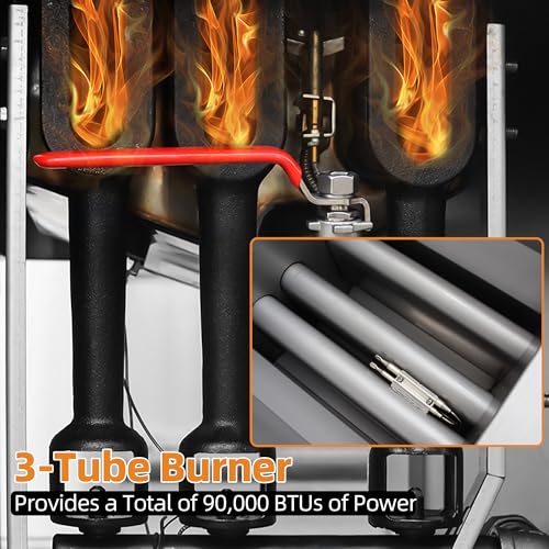 Commercial Gas Floor Fryer with 2 Baskets (Liquefied Gas 40 lb)