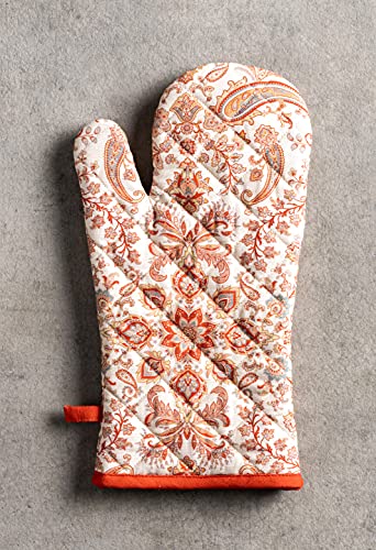 Maison d'Hermine Oven Gloves 100% Cotton Oven Mitt (059 - Cachemire / 7.5" x 13" (Oven Mitt))