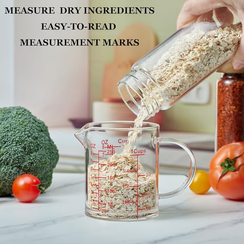 Ackers Mirror Graduated Glass Measuring Cup (8OZ Mirror Graduated)