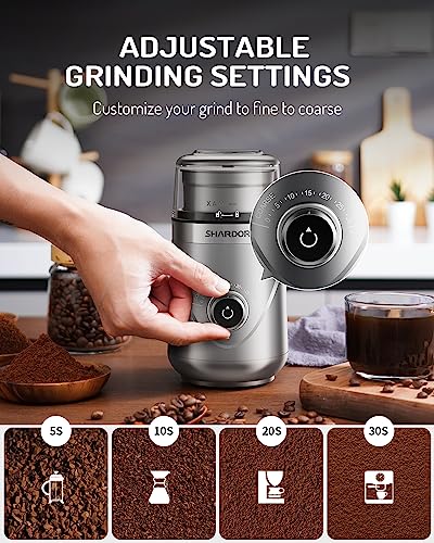 Electric Super Silent Blade Coffee Grinder (Sliver / 2 Bowl)