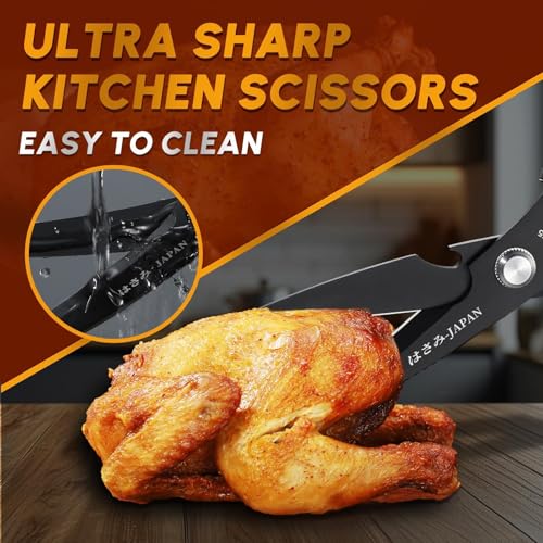 Kitchen Scissors all Purpose (Black & Silver)