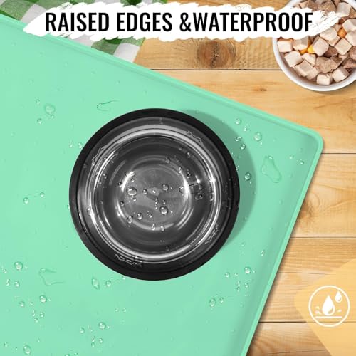 Dog & Cat Food Mat (Green / 22''×14'')