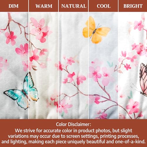 Double Oven Mitts 100% Cotton Double Oven Glove (050 - Blossoms in Spring / 7" x 35" (Double Oven Mitt))