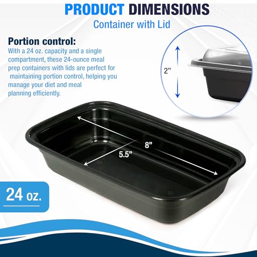 Meal Prep Containers W (100 Pack / 12 oz)