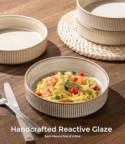 7.5 Inch Pasta Bowls Set of 6 (Set of 6 / Cappuccino)