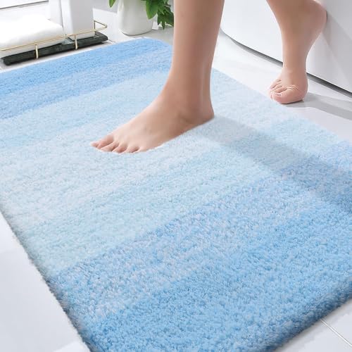 Bathroom Rugs Mat 30x20 (30" X 20" / Sky Blue)