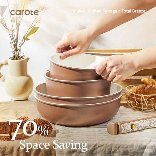 25pcs Ceramic Cookware Sets (Chocolate / 25 Piece)