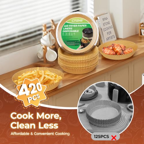420PCS Round Air Fryer Liners Disposable for Ninja (8" Round)