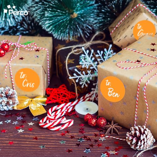 Neon Orange Round Circle Dot Sticker 3 (Neon Orange / 3 Inch)