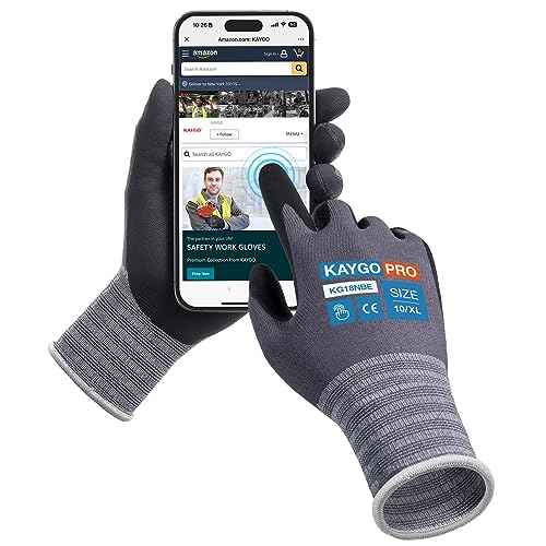 Work Gloves MicroFoam Nitrile Coated (3 Count)