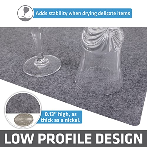 Jumbo XL Dish Drying Mat (Light Grey / 19" x 24")