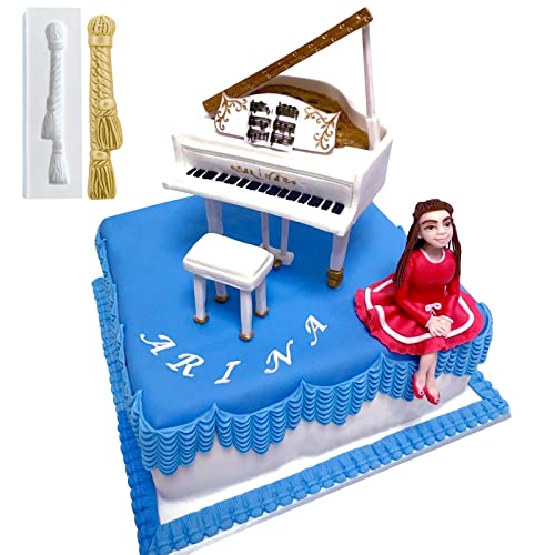 Macrame Tassel Cake Decoration Fondant Border Mold 3pcs (Macrame Tassel Fondant Mold)