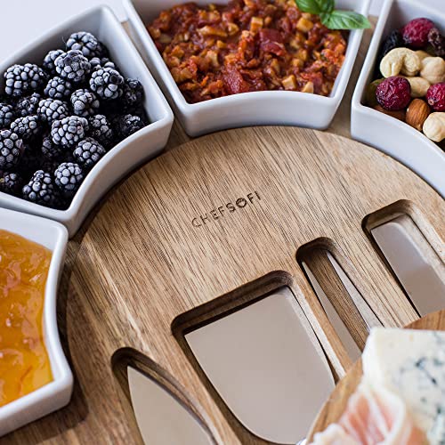 Charcuterie Board Set and Cheese Serving Platter (13 inch)