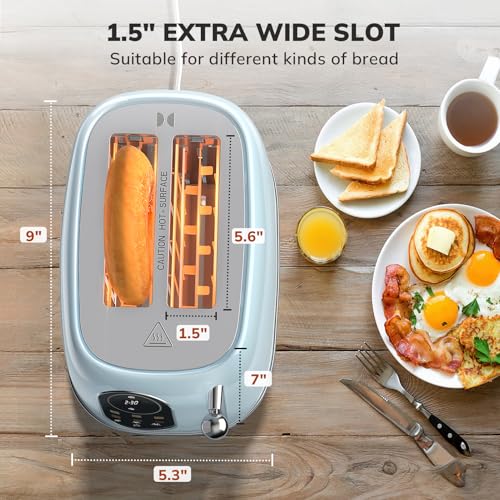 Smart Touch Screen Toaster 2 Slice (Extra Wide Slot / Blue)