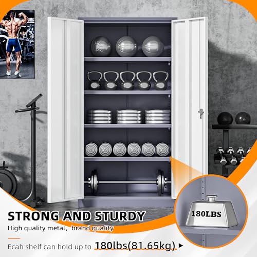 Metal Garage Storage Cabinet (New Grey / 72")