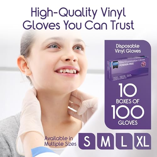 Stretch Vinyl Exam Gloves (Large (Pack of 1000))