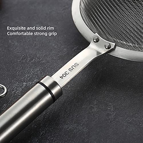 304 Stainless Steel Fine Mesh Strainers for Kitchen (3.35 in Small)