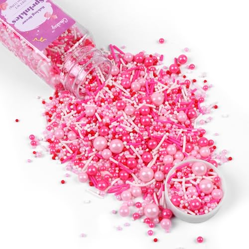 Pink Sprinkles for Cake Decorating 4.23ounce (4.23 Ounce)