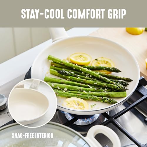 8 Piece Nonstick Cookware Set (8 Piece Cookware Set / Cream)