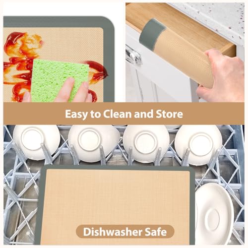 Silicone Baking Mat Set of 6 (Gray / 6-piece set)