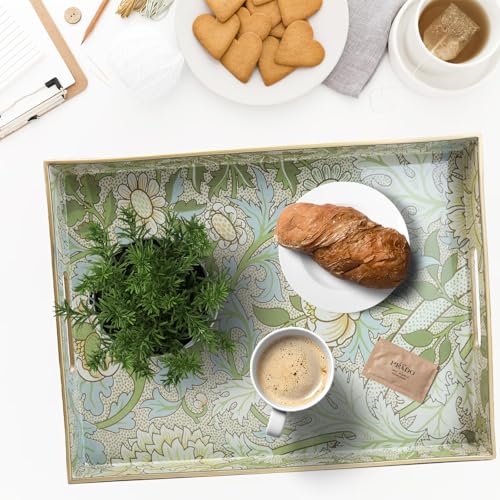 Plastic Serving Tray with Handles for Coffee Table (Multi D)
