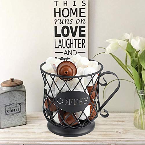 K Cup Holder Coffee Pod Holders for 35 Kcups Keurig Storage Organizer Coffee Bar Accessories for Counter (Matte Black / Medium for 35 kcups)