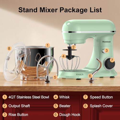 4QT Electric Stand Mixer (Light Green)