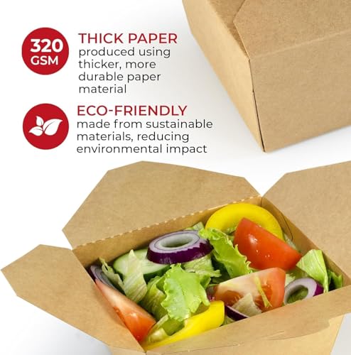 Takeout Storage Containers (Kraft 30oz 70pack)