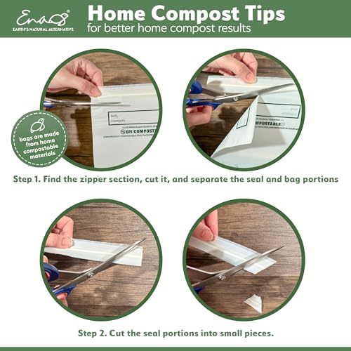 100% Compostable Food Storage Bags [Snack 300 Pack] Eco (300 Count)
