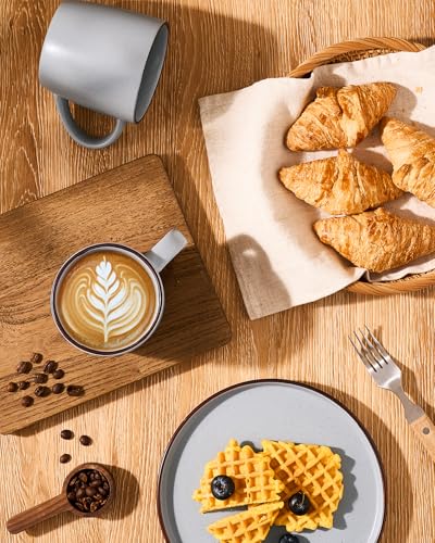 Mercury Coffee Mugs 13 oz (Mercury-Light Grey / 4 Count (Pack of 1))