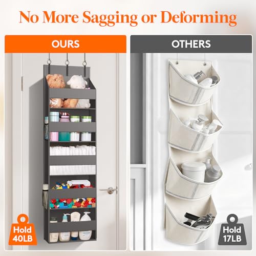 2 Pack Over the Door Organizer 5 Section Hanging Storage