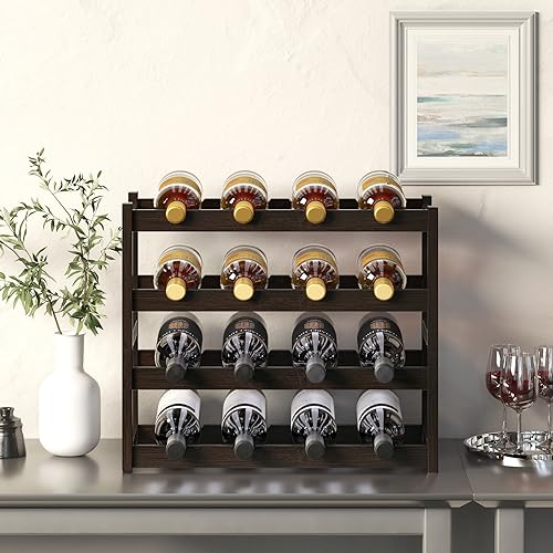 Bamboo Wine Rack Storage (4-tier-Mocha)