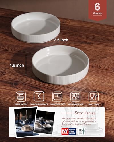 Star 7.5" Pasta Bowls Set of 6 (6 Count)