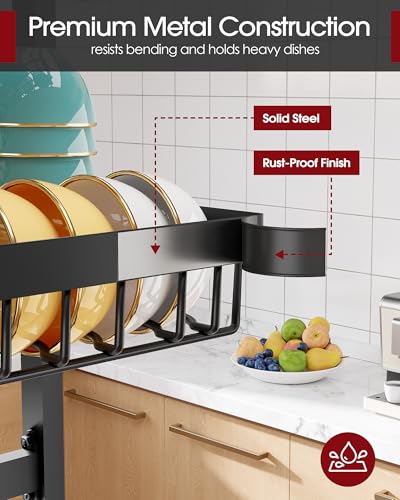 Over The Sink Dish Drying Rack (Black / Ultra - 6 Baskets)