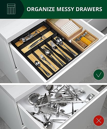 Luxury Bamboo Kitchen Drawer Organizer