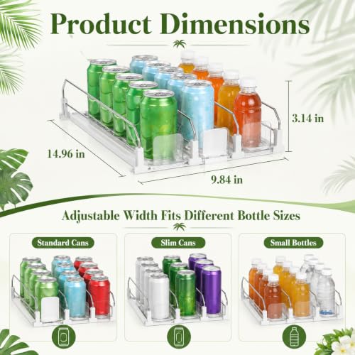 Drink Organizer for Fridge (3Row)