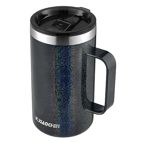 20 oz Insulated Coffee Mug (A1.Glitter Black / 20 ounces (1 pack))
