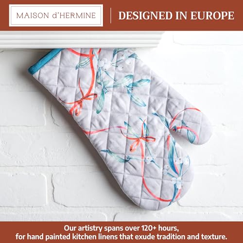 Maison d'Hermine Oven Gloves 100% Cotton Oven Mitt (122 - Enora / 7.5" x 13" (Oven Mitt))