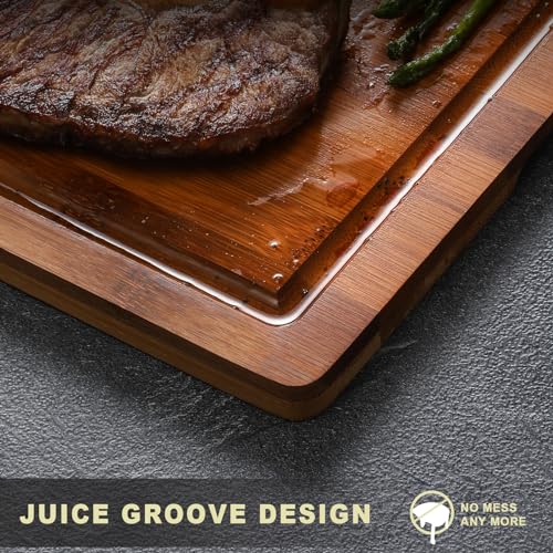 Wood Cutting Boards for Kitchen (Brown / 18"L x 12"W)