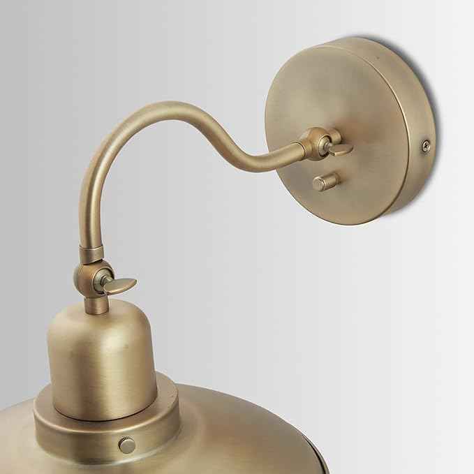 Capital Lighting 634811AD Dewitt Metal Portable Wall Sconce, 1-Light 100 Watts, 18" H x 10" W, Aged Brass