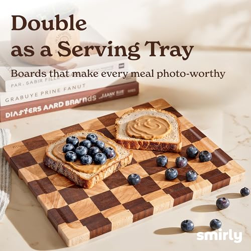 Cutting Board for Kitchen (Checkered / 4-Piece)