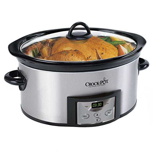 6 Quart Countdown Programmable Oval Slow Cooker with Dipper
