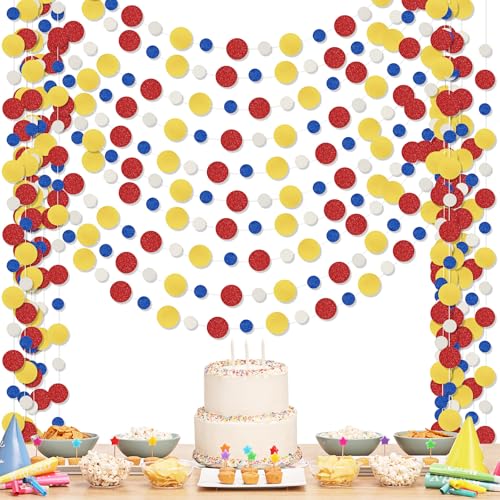 10 Pieces Dot Garland Banner Hanging (Red,blue,yellow)