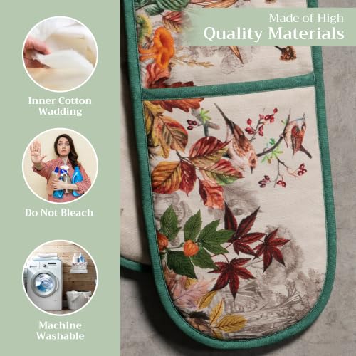 Double Oven Mitts 100% Cotton Double Oven Glove (053 - Recolte / 7" x 35" (Double Oven Mitt))